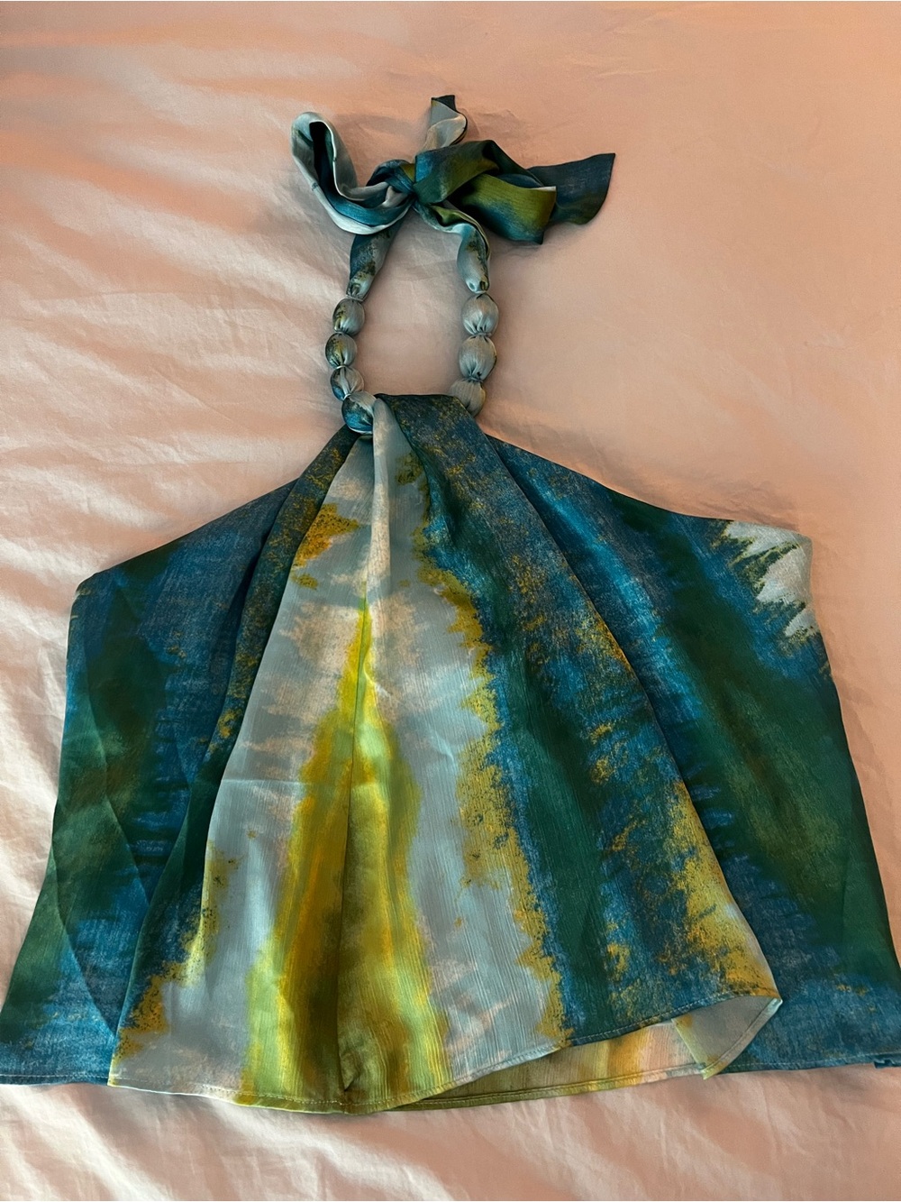 Green & Blue Halter Top